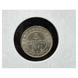 1941 (M.S.63) Nfld Silver 5 Cent
