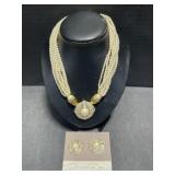 Oscar De La Renta Necklace & Earrings