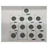 13x 2011 Canadian Half Dollar Coins
