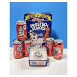 Blue Jays World Series Coca-Cola Cans, Frosted