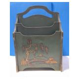 Antique Green Magazine Rack