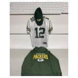 Green Bay Packers Hat, Jersey & Sweatshirt