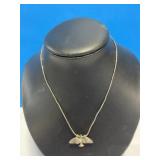 Silvertone Metal Chain Necklace with the Links
