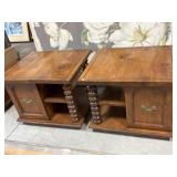 Pair of Square End Tables 24 x 26.5 '