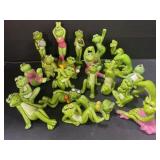 Ceramic Frog Figurines Posed Doing Various