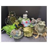 Frog Garden Decor - Planters, Sprinkler, Sun