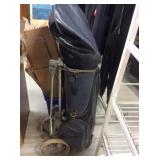 Older Spalding Right Hand Golf Clubs With Bag A