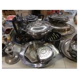 Quantity Of Silver Plate Serving Items