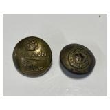 WWI Era Canada Military Uniform Buttons x2