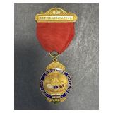 Medal in Gilt and Enamel with Ribbon:  Grand