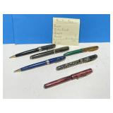 6 Fountain Pens - Eagle, Esterbrook etc.