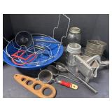 Graniteware Bowl, Jars and Vintage Kitchen Items