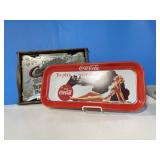 Coca-Cola Collectable Tray and Mirrored Tray
