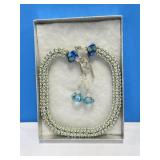 Pearl-Like & Mint Green Beaded Rope Necklace &