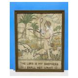Framed Needlepoint ' The Lord is my Shepherd I