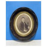 Oval Framed Antique Photo 13 ' T