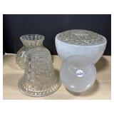 4 Vintage Glass Light Shades