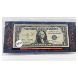 USA Series 1935 F $1 Banknote on Cardboard