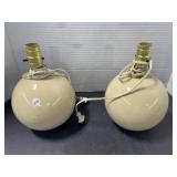 Pair of Cermanic Lamps - No Shades. 10.5 '