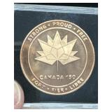 2017 Canada 150 Bronze Medallion - approx. size