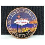 1 oz Copper Round - Las Vegas Lucky Token