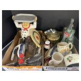Kitchen Collectables - S&P Shakers, Brass Kettle,