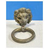 Brass Lions Face Door Knocker