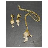 Matching Costume Necklace & Clip-on Earrings