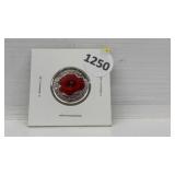 2015 Large Poppy Coloured Quarter - removed from