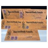 1947 Imperial Bank of Canada Canceled Cheques
