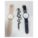 three watches, 2 the horse, one fossil