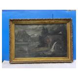 Large Victorian Painting with Some Damage