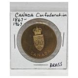 Brass 1867-1967 Canada Confederation Medal