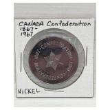Nickel 1867-1967 Canada Confederation Medal