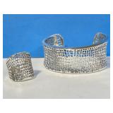 Silpada Sterling 925 Silver Woven Mesh Cuff