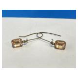 Hook Back Vintage Earrings Set with Rectangular