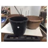 3 Plastic Planter Baskets