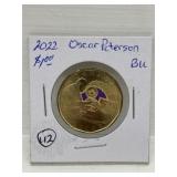 2022 Canadian $1 Coloured Oscar Peterson Bu