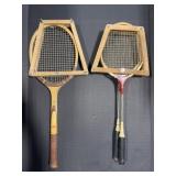 2 Badminton Racquets and Tennis Racquet - all 3
