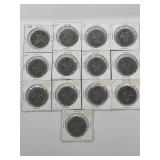 13x 1971 Canadian Dollar Coins