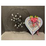 Door Decorations - Black Spider & Blue Tin Heart