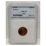 Certified 1978 Canadian One Cent PR70 Red