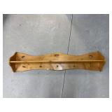 Wood Shelf with Pegs 55 ' Long