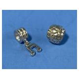2 Pandora Sterling 925 Silver charms (marked S925