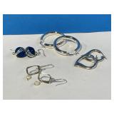 4 Sterling 925 Silver Earrings