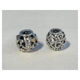 2 Pandora Sterling 925 Silver Charms