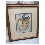Professionally Framed Print of Toddler 23 x 21 '