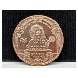1 oz Copper Round - $5 Indian Chief Design