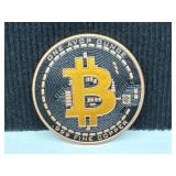 1 oz Copper Round - Bitcoin Design - Matte Black