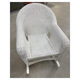 White Wicker Rocking Chair